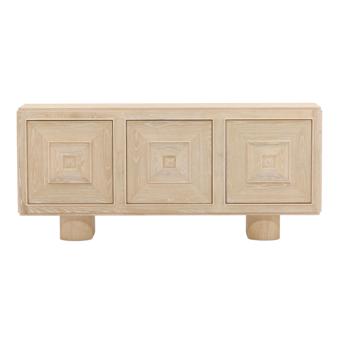 Willow Oak Wood Sideboard, front view