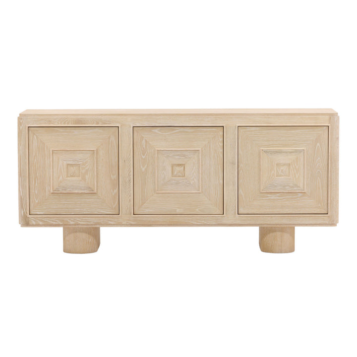 Willow Oak Wood Sideboard, front view