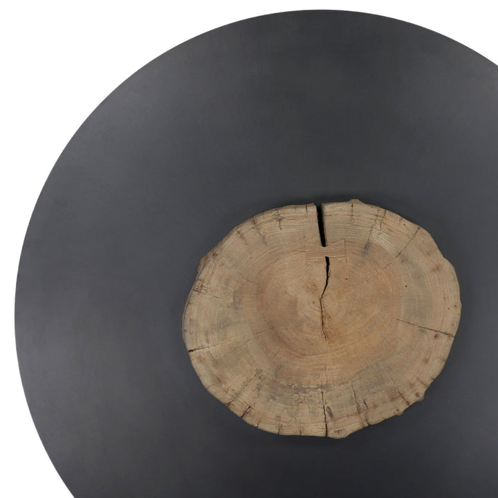 Octa Pine and Iron Coffee Table, detail 2 view