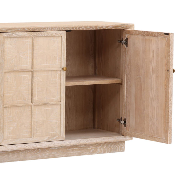 Duncan Oak Wood Sideboard, detail 2 view