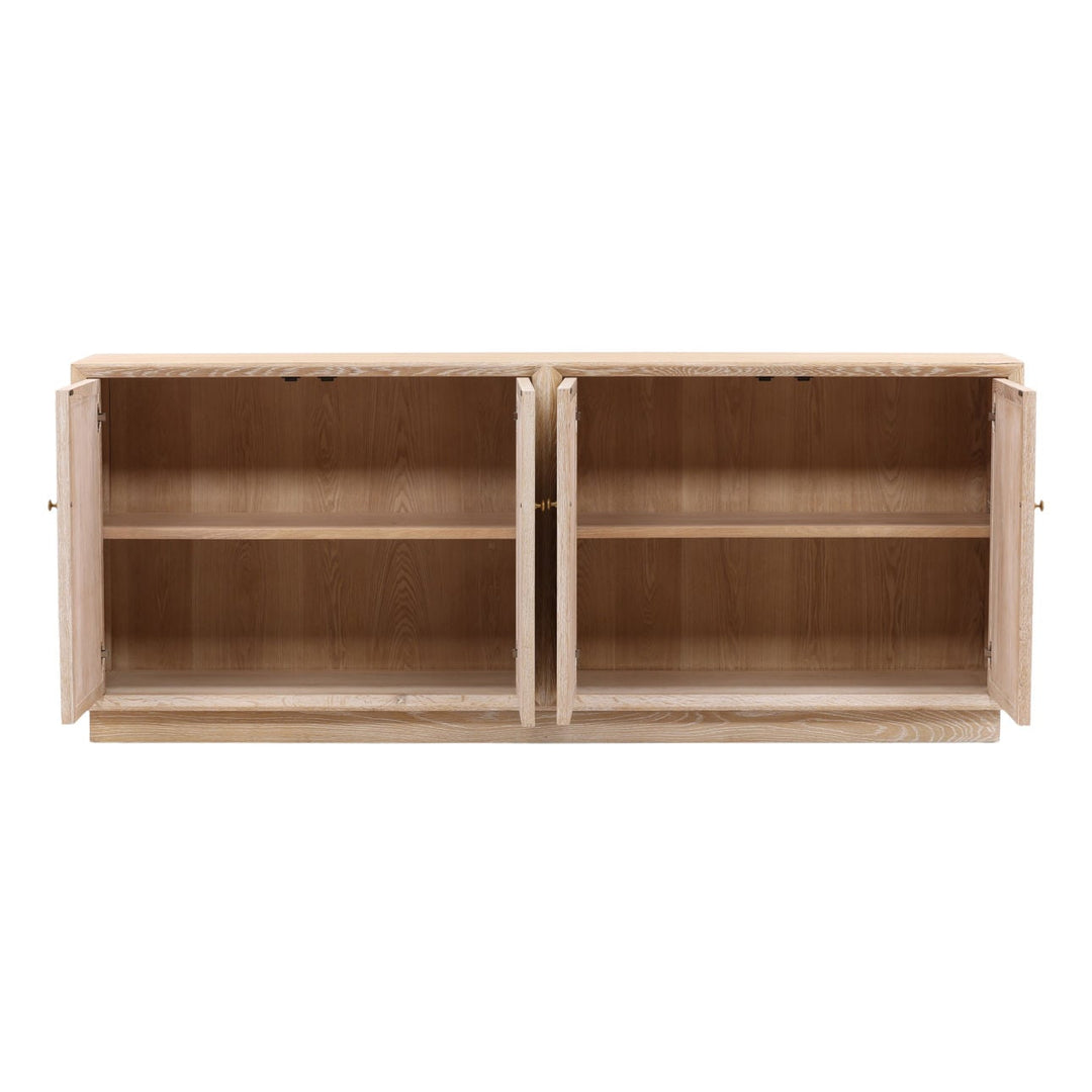 Duncan Oak Wood Sideboard, open door view