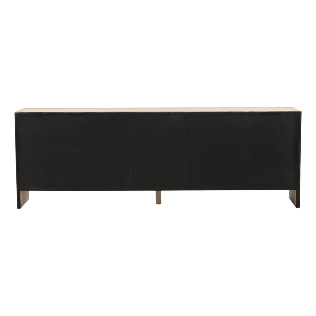 Isabel Oak Wood Sideboard, back view