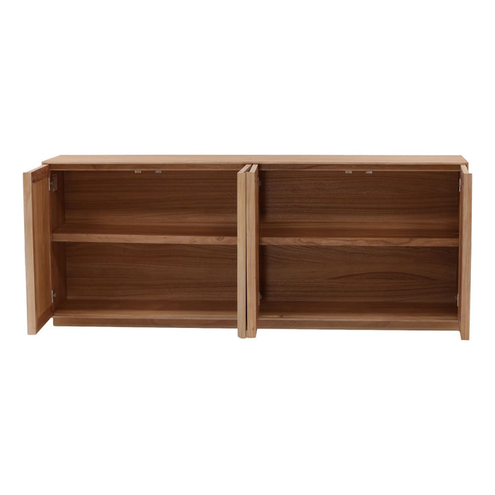 Melina Elm Wood Sideboard, open door view