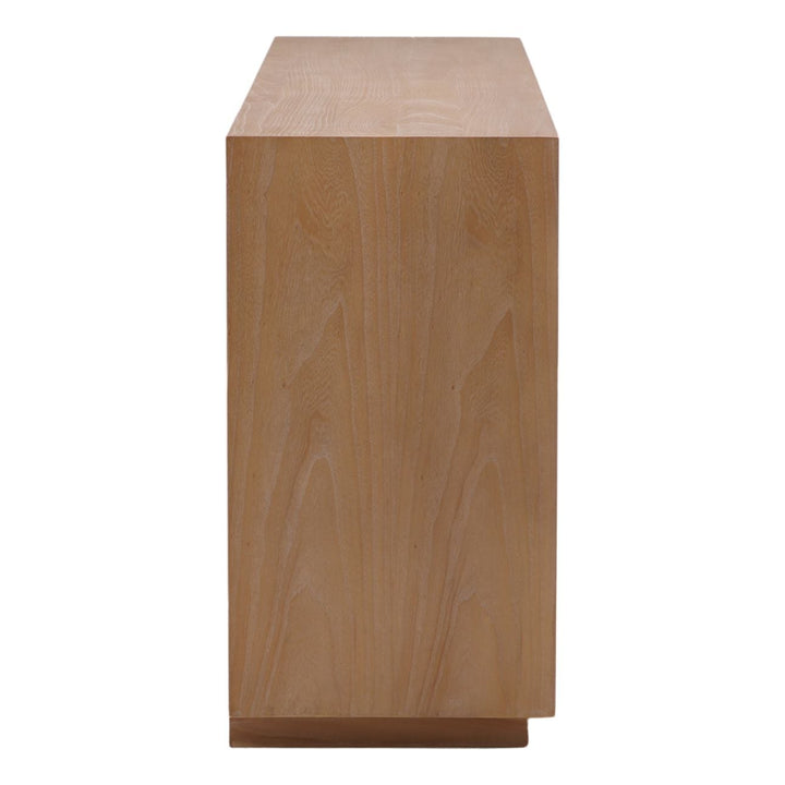 Melina Elm Wood Sideboard, profile view