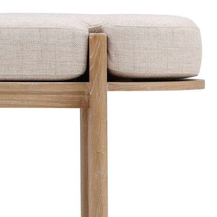 Elena Linen Bench, detail 2 view