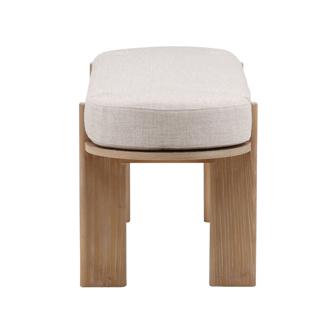 Elena Linen Bench, profile view