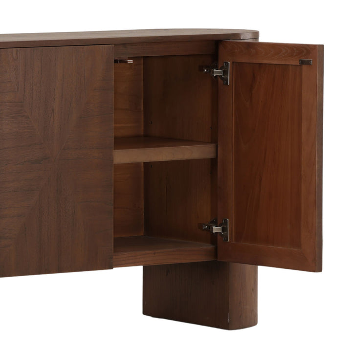 Merritt Elm Wood Sideboard, Brown, detail 2 view