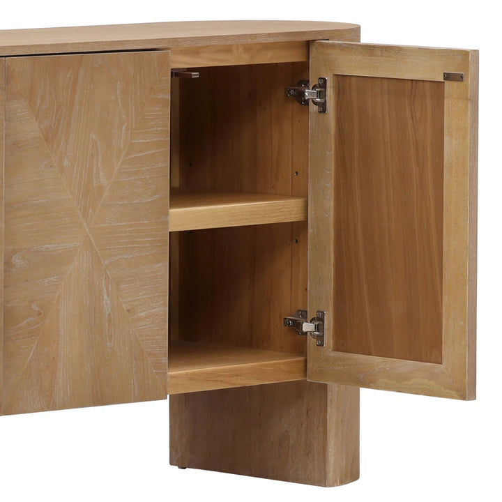 Merritt Elm Wood Sideboard, Light Natural, detail 3 view