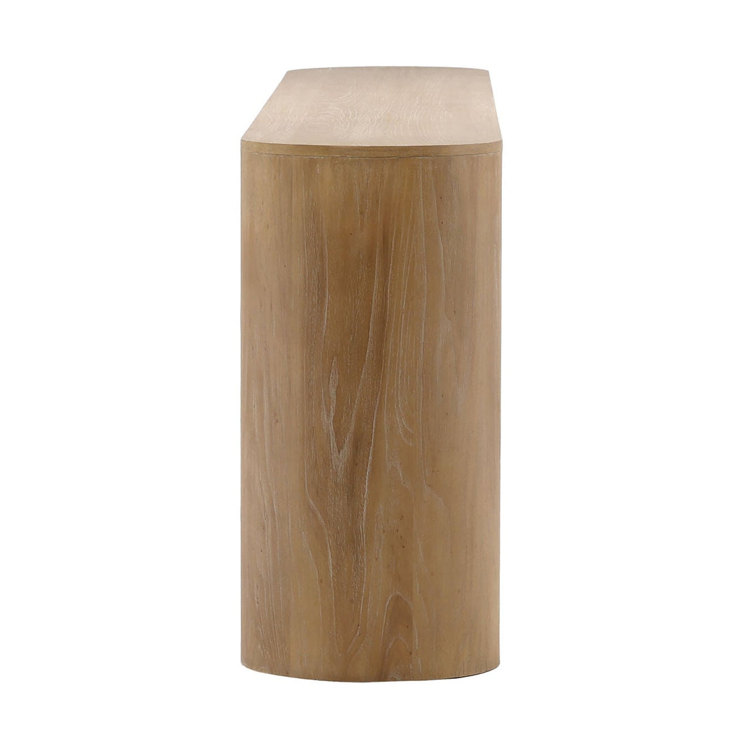 Merritt Elm Wood Sideboard, Light Natural, profile view