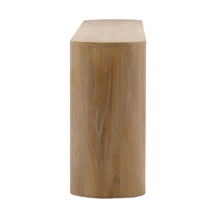 Merritt Elm Wood Sideboard, Light Natural, profile view