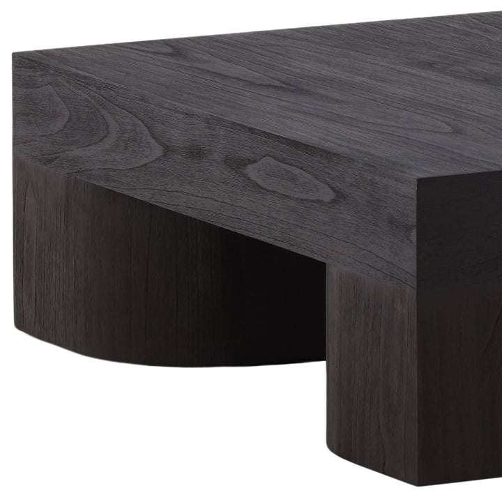 Jules Mindi Veneer Coffee Table, Dark Brown, detail 3 view