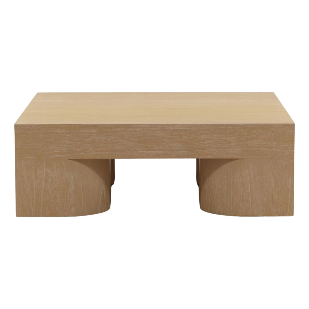 Jules Mindi Veneer Coffee Table, Light Natural, front view