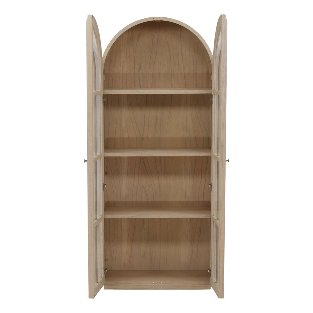 Freya Mindi Wood Storage Cabinet, open door view