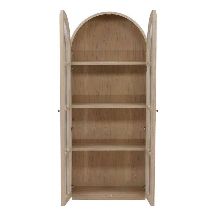 Freya Mindi Wood Storage Cabinet, open door view