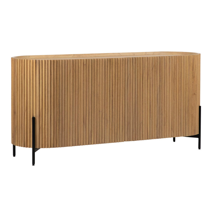 Talia Mindi Wood Sideboard, three-quarter studio view