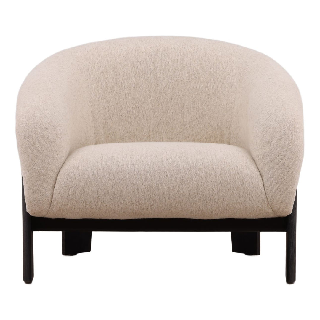 Erina Upholstered Mindi Lounge Chair, Oatmeal, front view
