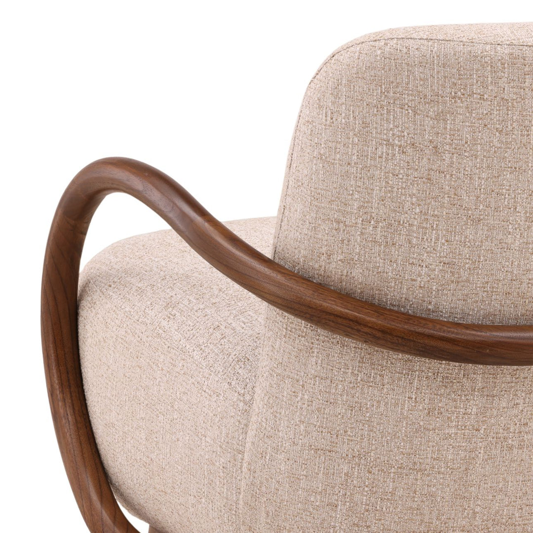 Linden Upholstered Mindi Lounge Chair, Fawn, detail 3 view