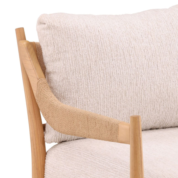 Revan Cream Chenille and Mindi Lounge Chair, detail 2 view