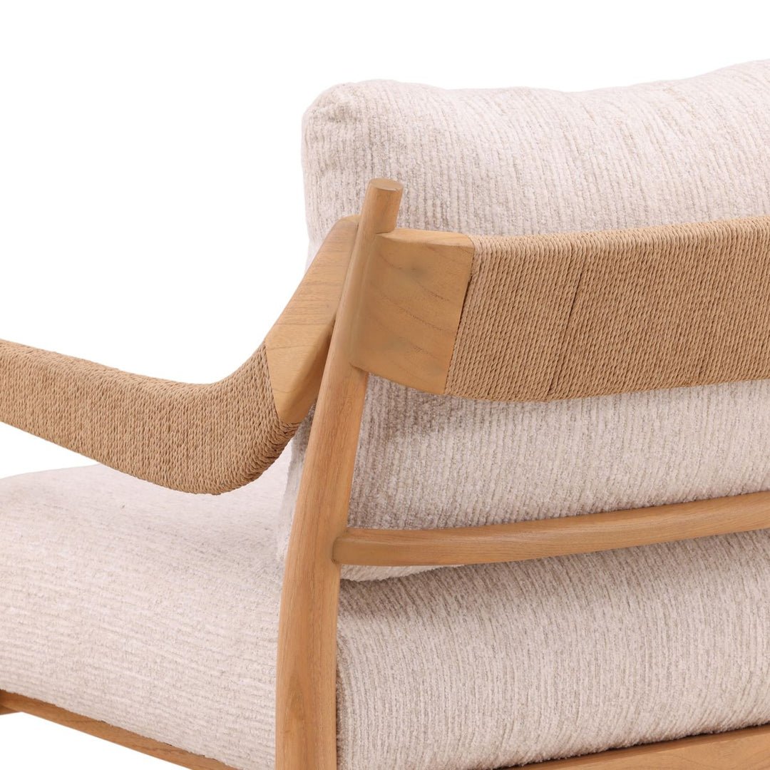 Revan Cream Chenille and Mindi Lounge Chair, detail 3 view