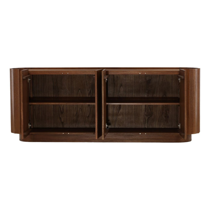 Caldwell Mindi Veneer Sideboard, open door view