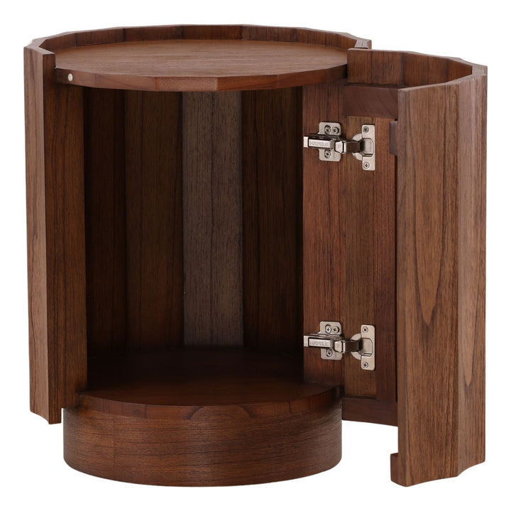 Caris Mindi Storage Side Table, open door view
