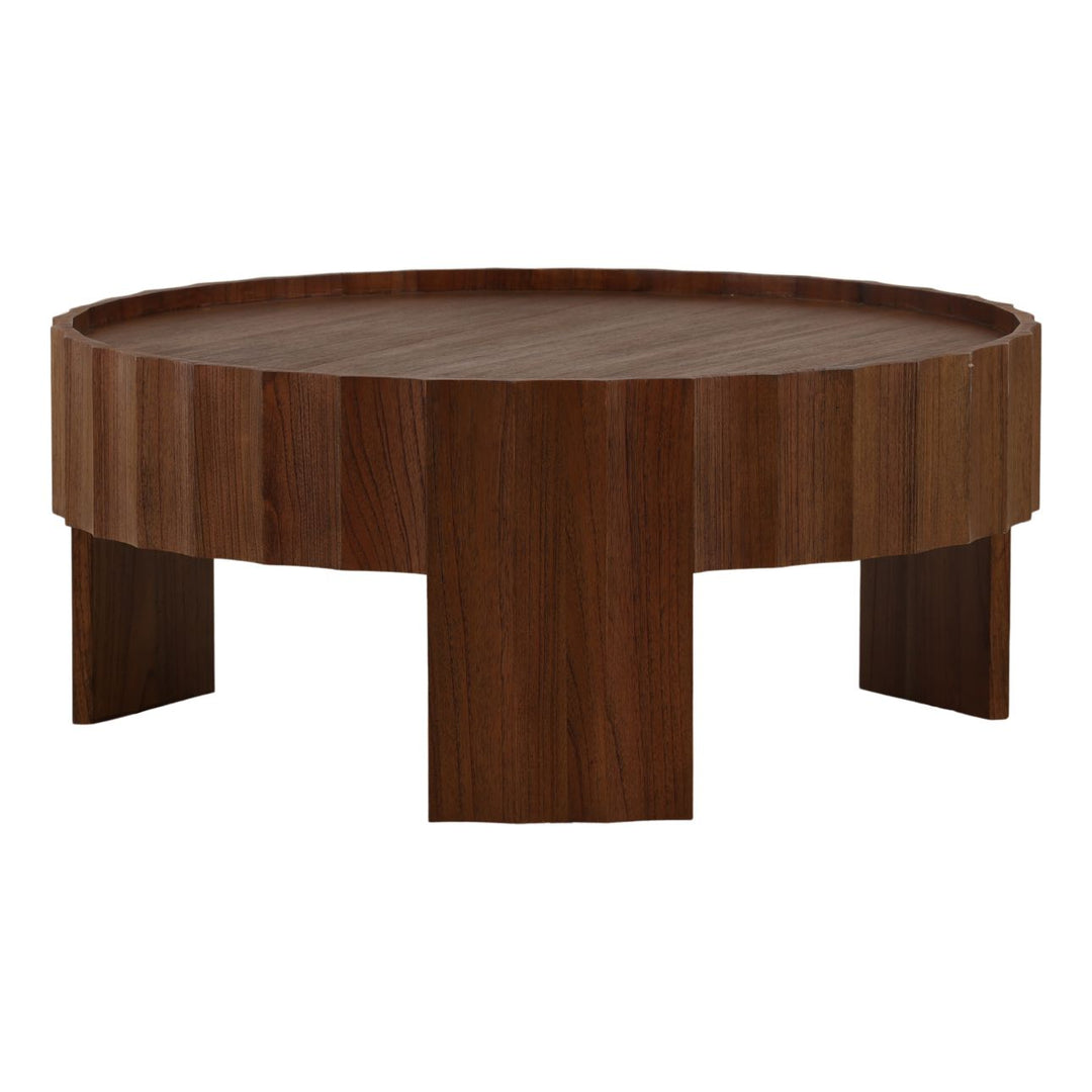 Caris Mindi Veneer Coffee Table, three-quarter studio view