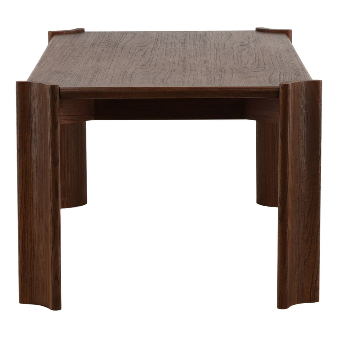 Camden Mindi Veneer Dining Table, profile view