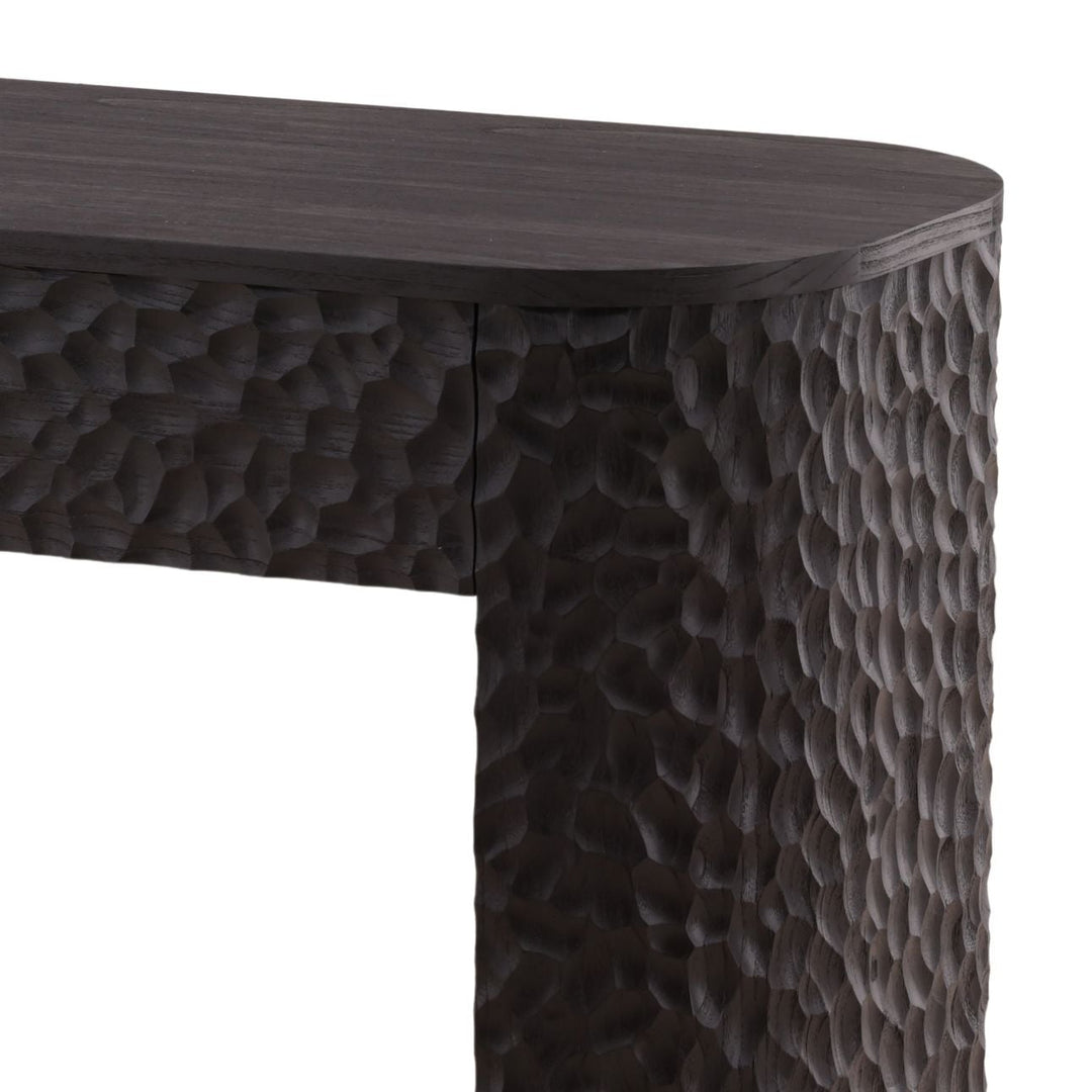 Tristan Sungkai Wood Console Table, detail 2 view