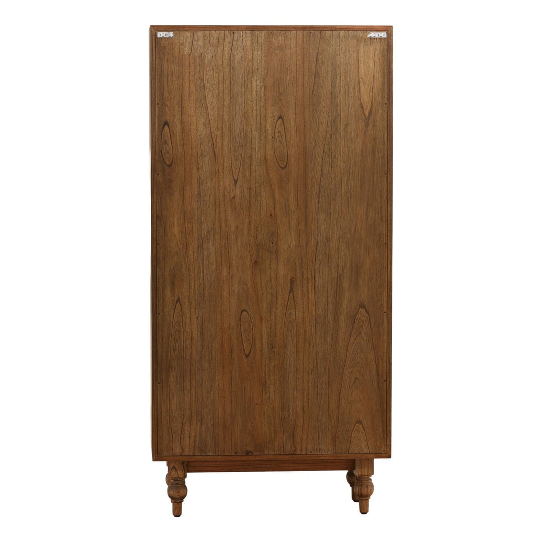 Camden Mindi Wood Storage Cabinet, back view