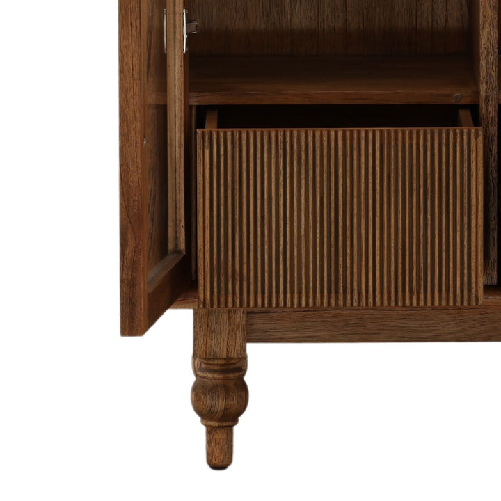 Camden Mindi Wood Storage Cabinet, detail 3 view