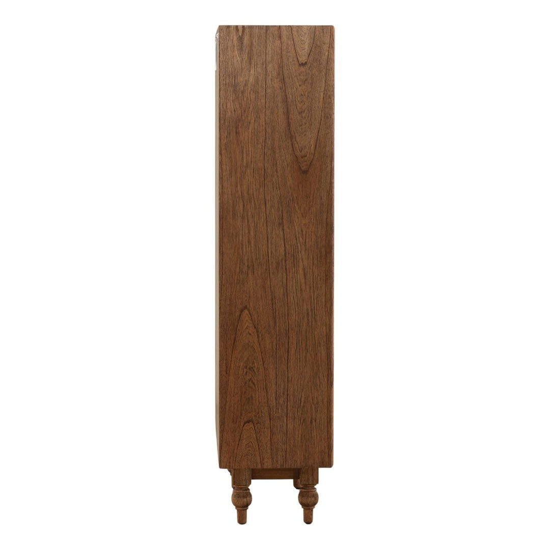 Camden Mindi Wood Storage Cabinet, profile view