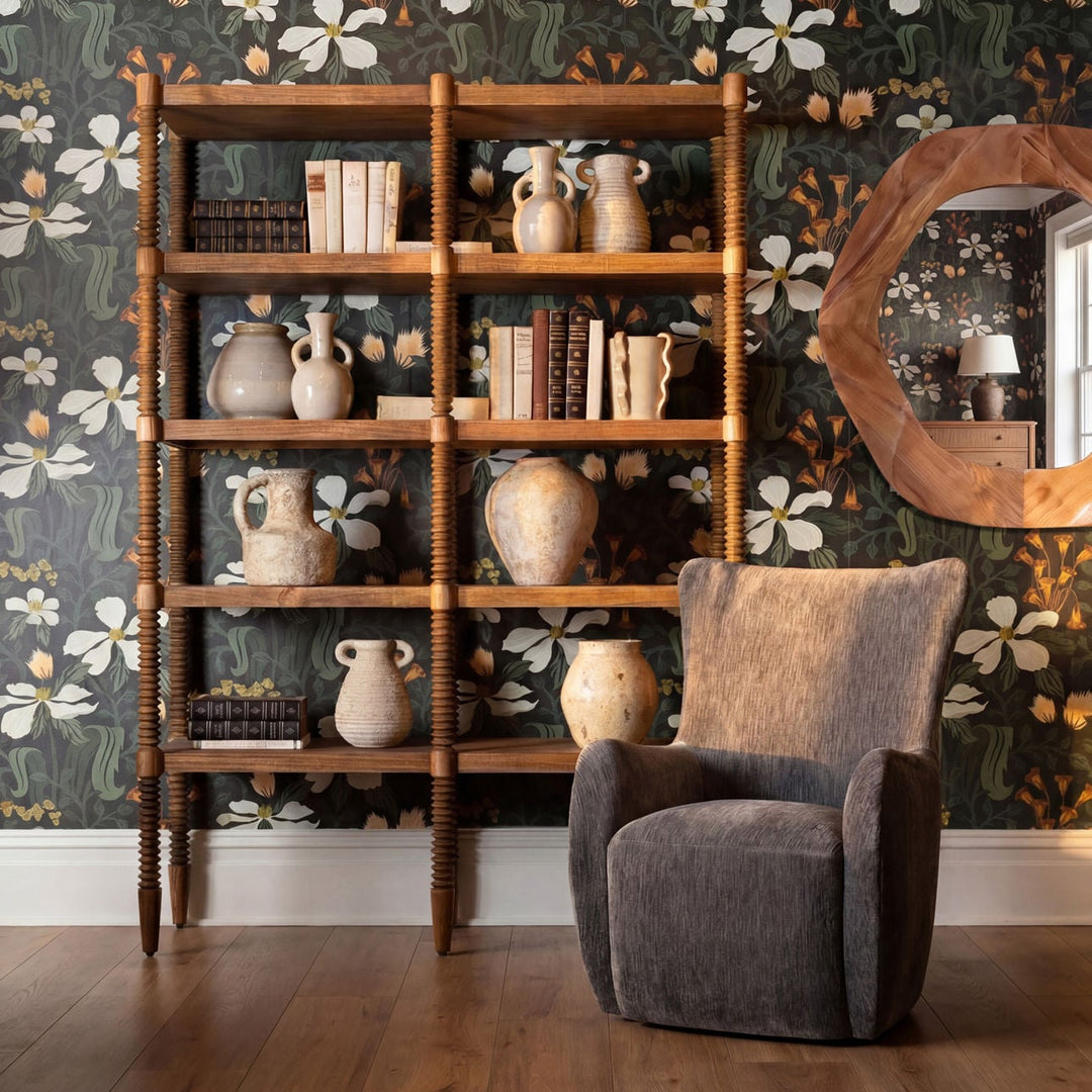 Feron Mindi Wood Bookcase, alternate lifestyle view 2