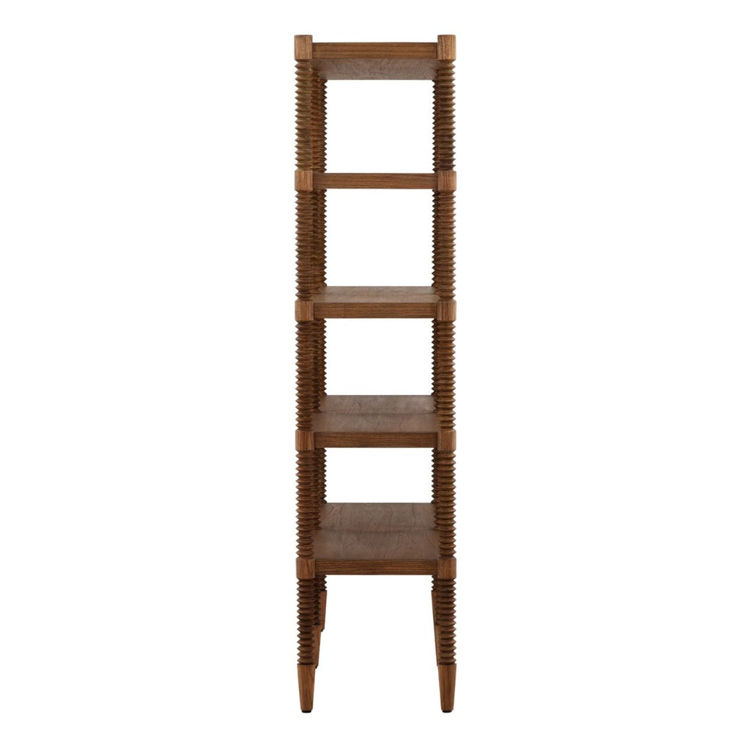 Feron Mindi Wood Bookcase, profile view