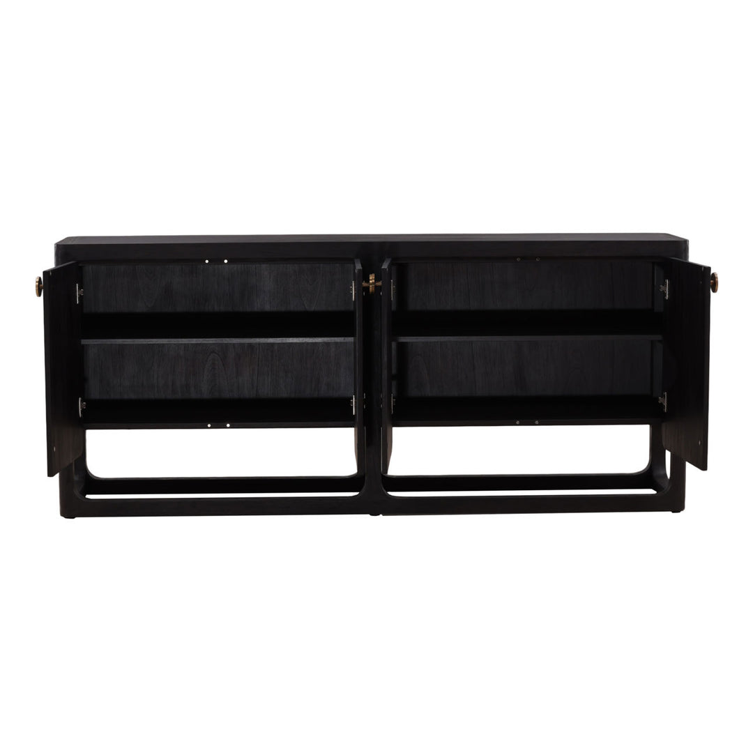 Porter Mindi Wood Sideboard, open door view