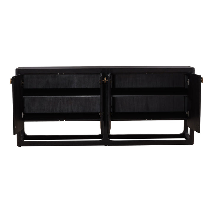 Porter Mindi Wood Sideboard, open door view
