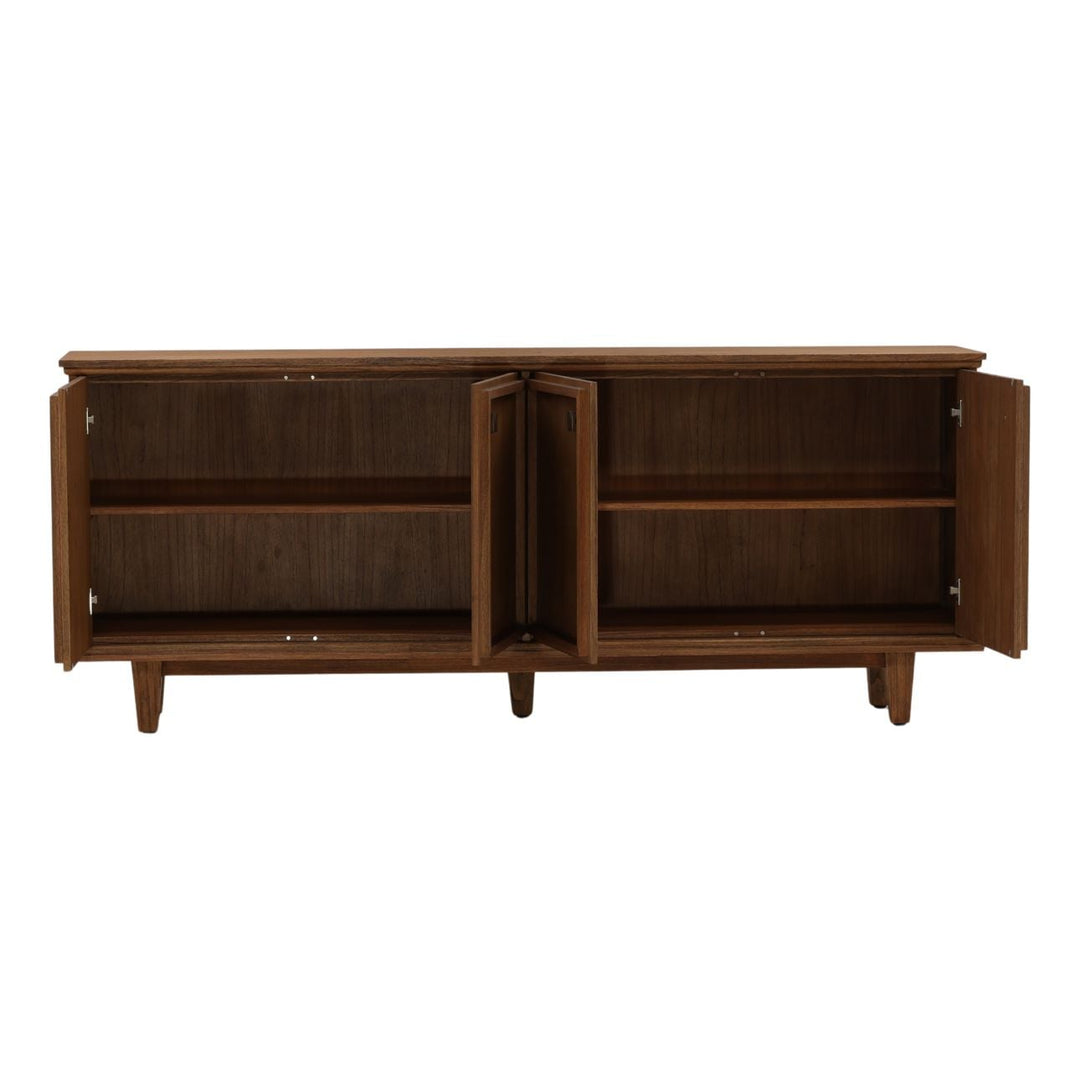 Yara Mindi Wood Sideboard, open door view