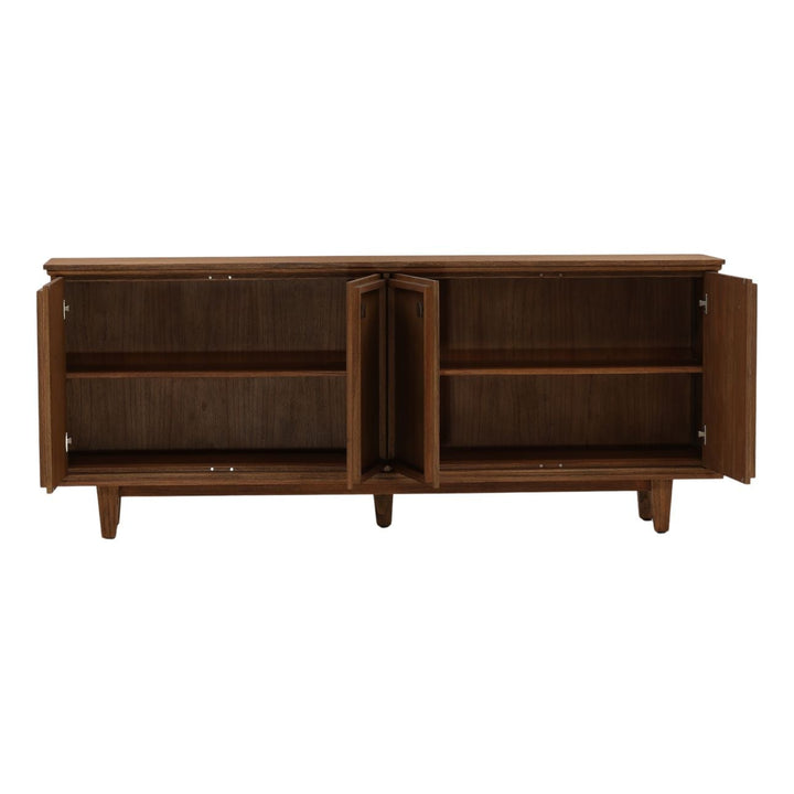 Yara Mindi Wood Sideboard, open door view