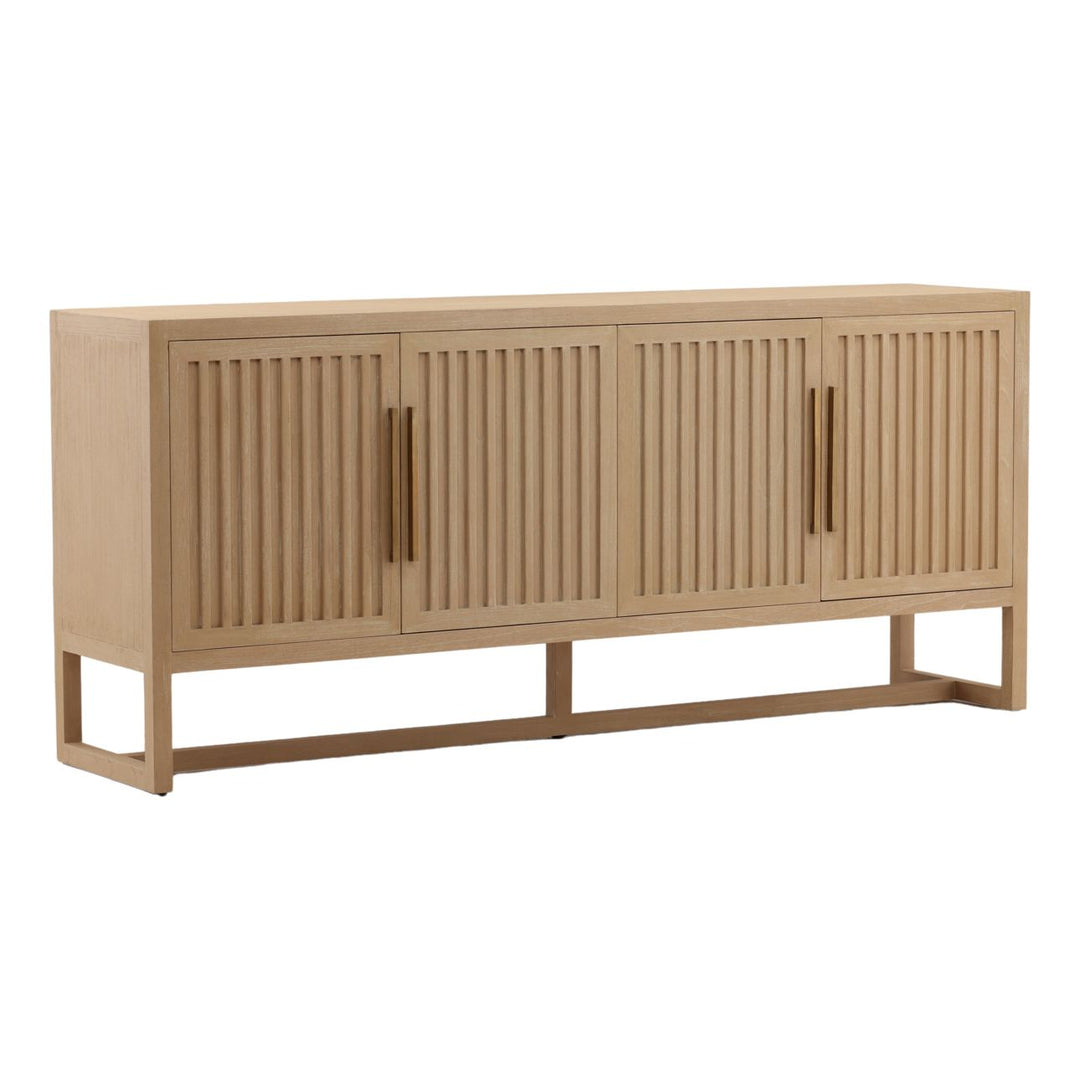 Zander Mindi Wood Sideboard, three-quarter studio view