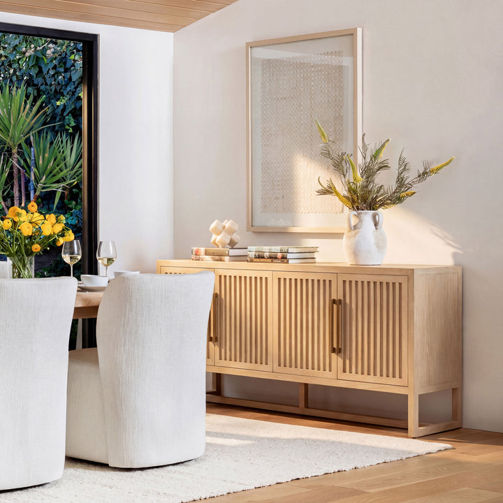 Zander Mindi Wood Sideboard, lifestyle view