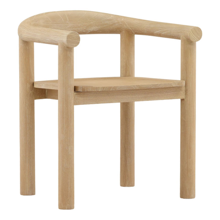 Saskin Mindi Wood Dining Chair, three-quarter studio view