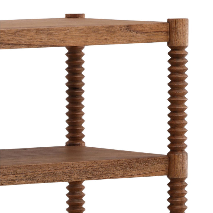 Feron Mindi Wood Console Table, detail 2 view