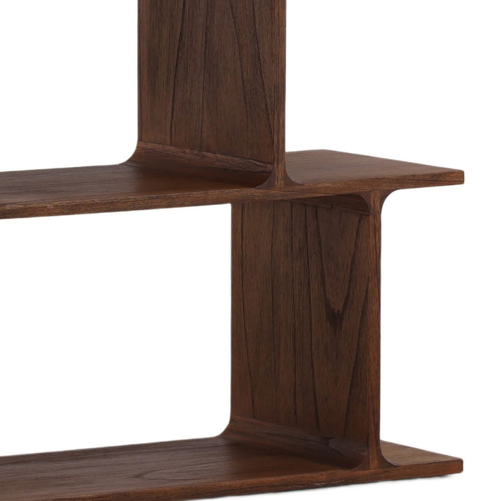 Emery Mindi Wood Bookcase, detail 2 view