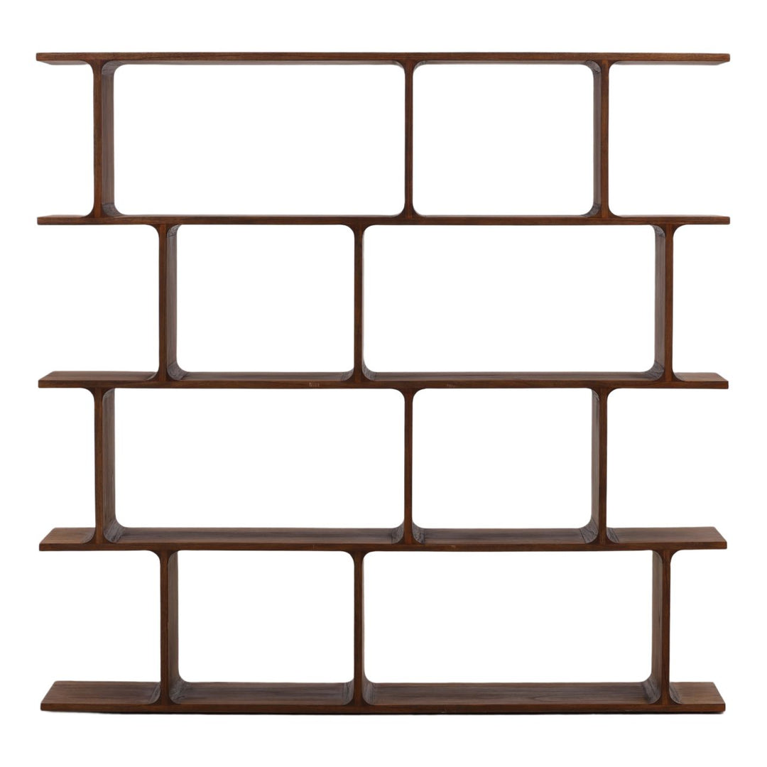 Emery Mindi Wood Bookcase, front view