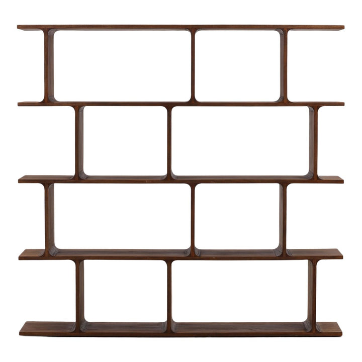 Emery Mindi Wood Bookcase, front view