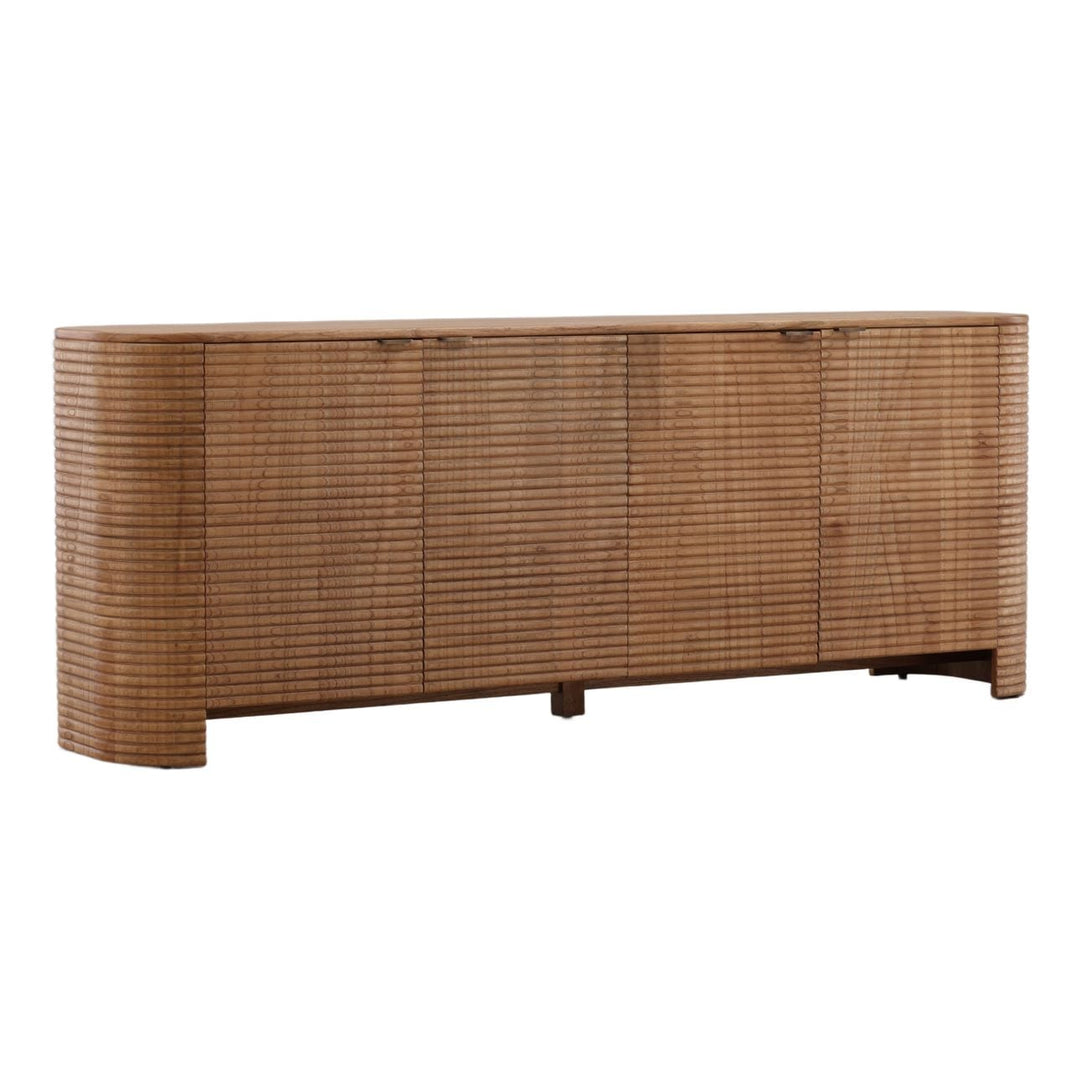 Bellamy Mindi Wood Sideboard, three-quarter studio view