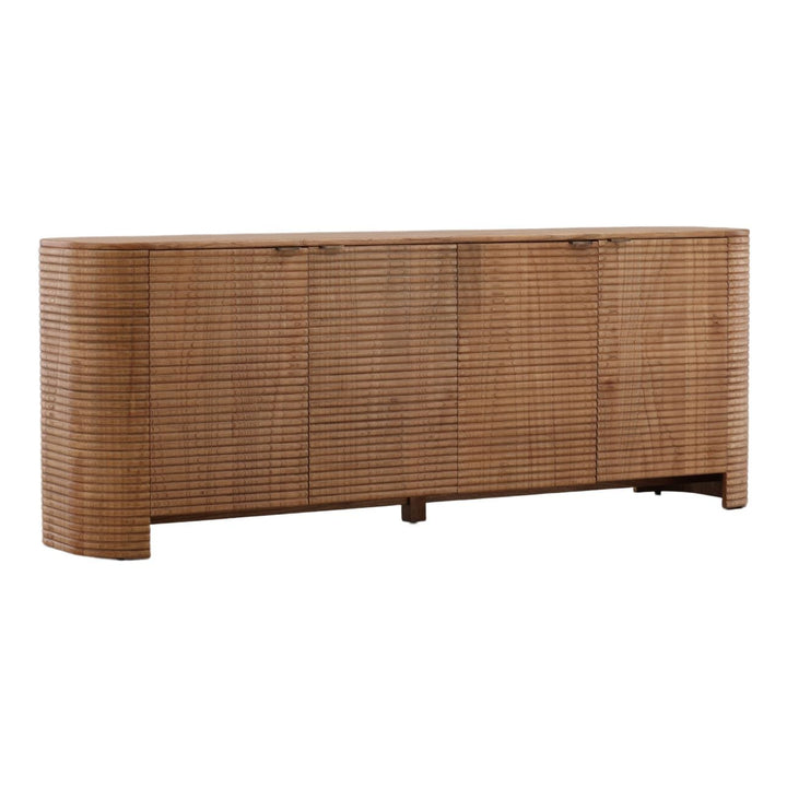 Bellamy Mindi Wood Sideboard, three-quarter studio view