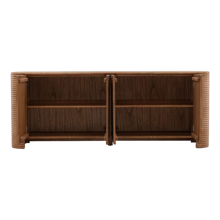 Bellamy Mindi Wood Sideboard, open door view