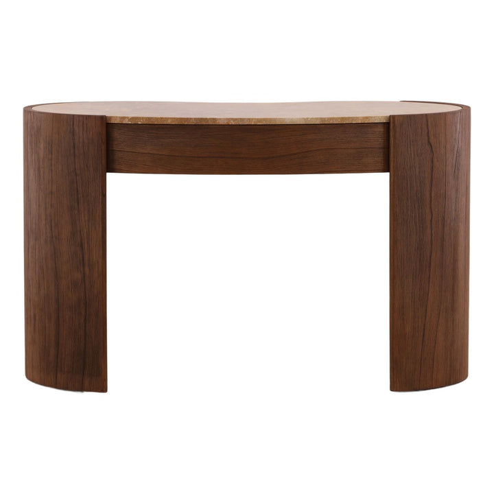 Karis Marble and Wood Desk, back view