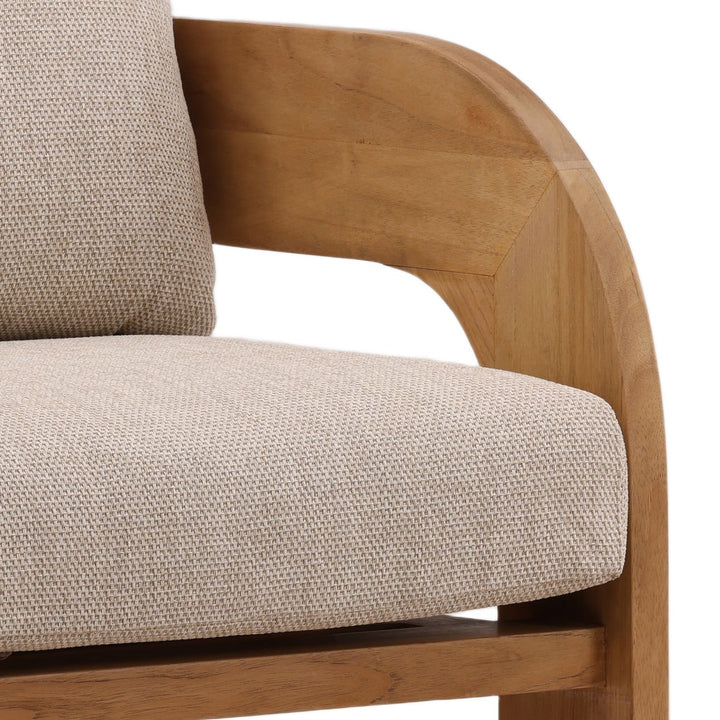 Avery Olefin and Teak Outdoor Dining Chair, detail 2 view