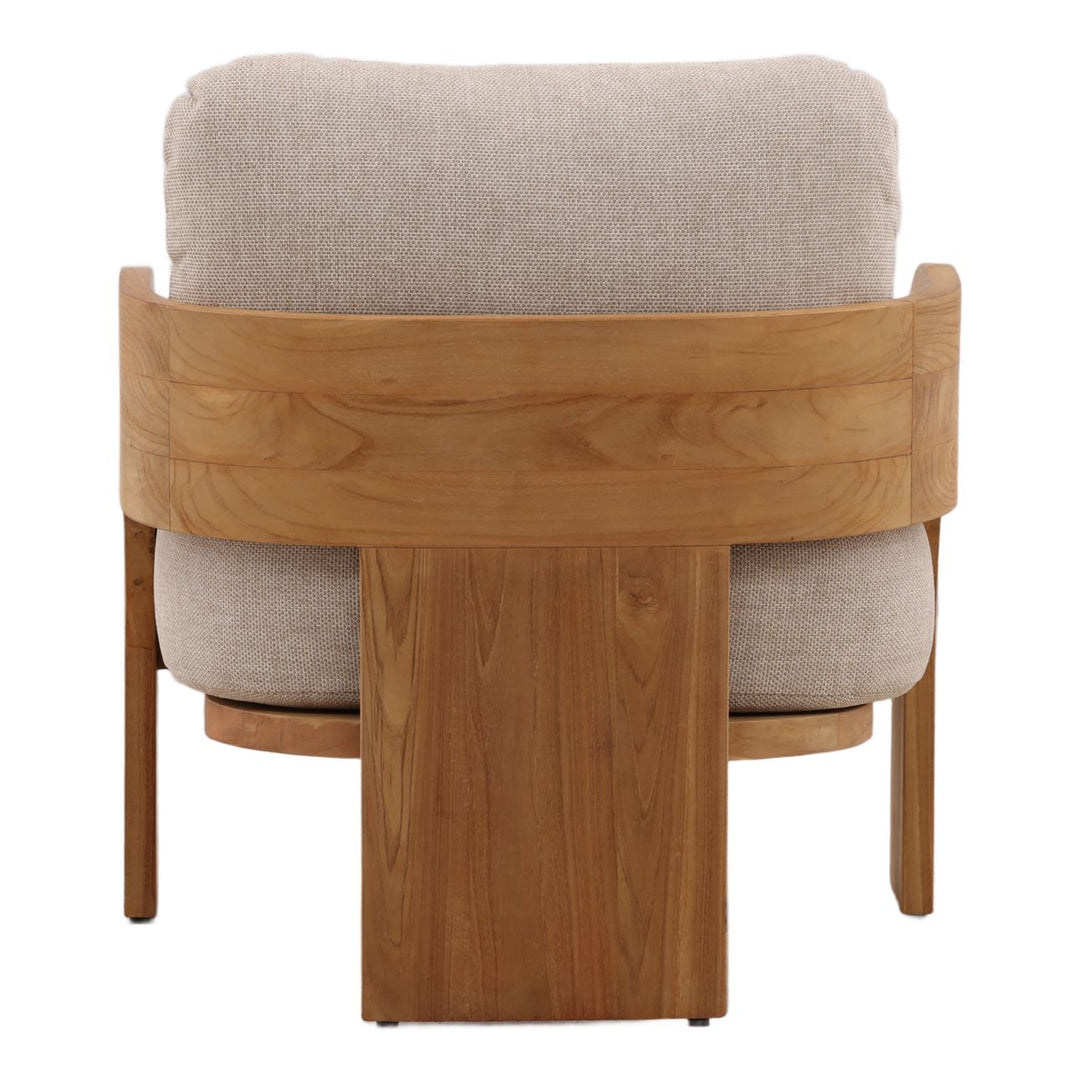 Avrel Sand Olefin Outdoor Lounge Chair, back view